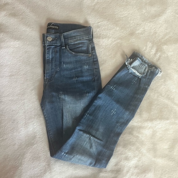 Express Denim - Express Jeans with Stitch embellishments- Ankle Legging